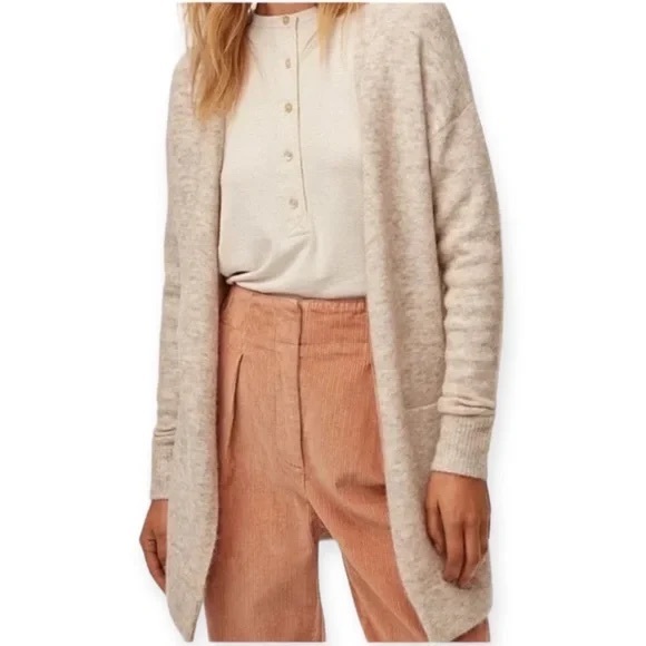 ARITZIA | Wilfred Free Aronson Wool Blend Open Cardigan in Speckled Rose Pink S - Picture 3 of 16